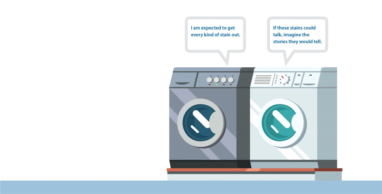 Talking washer and dryer
